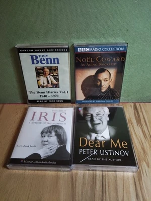 Audiobook Cassette Tape Neol Coward Tony Benn Diaries Iris Peter Ustinov Dear Me - Image 1 of 4
