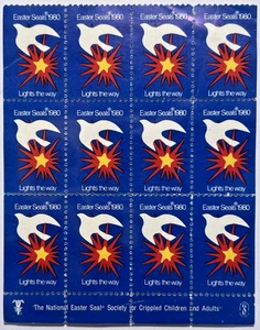 OSTERSIEGEL 1980 Reklamemarken LEUCHTET DEN WEG 12er Bogen ungebraucht 3F - Bild 1 von 5
