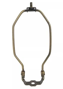 LAMP SHADE HARP :  ANTIQUE BRASS  7", 8", 9" - Picture 1 of 2