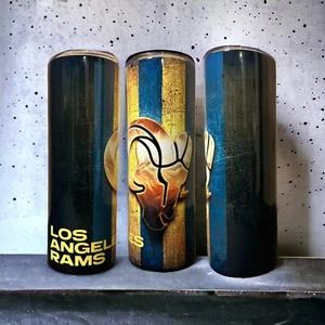 Taza de vaso Rams 20 oz con tapa 2 pajitas e parte inferior de goma - Imagen 1 de 1