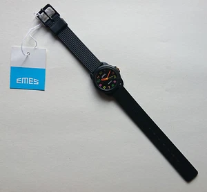 Emes Quartz Armbanduhr Kinderuhr Water Resistant schwarz neonfarben 21,5 cm - Imagen 1 de 12