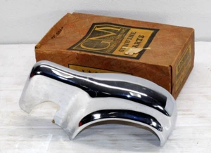 S OLDSMOBILE 88 98 FRONT LEFT NEW CHROME PLATED BUMPER GUARD 1952 1951 OEM NOS - Picture 1 of 11