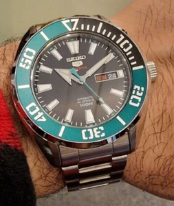 SEIKO 5 100M 4R36-06S0 green/black 45mm JAPAN AUTOM. PERFECT !! xxx rare !!! - Foto 1 di 9