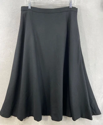 Falda De Colección Años 80 Seda N Sanderson Para Mujer Talla 16 Negra Lana Midi Forrada Larga Foto 1 de 4