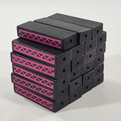 Lot of 23 Jenga Donkey Kong Replacement Parts Pieces Blocks Black Pink Nintendo - Image 1 of 3