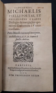 Michael Psellus: Operatione Daemonum - 1577 - Raro - Foto 1 di 24