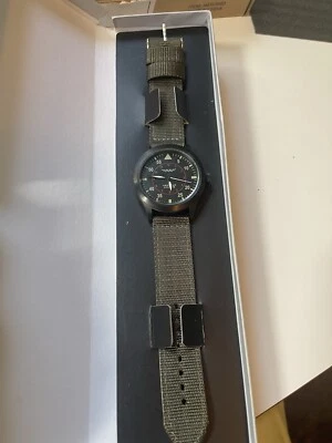 American Aviator Men's Quartz Metal w/ Nylon Casual Watch Green Band, New in Box - Image 1 of 4