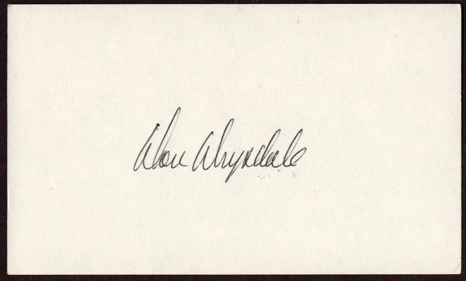 DON DRYSDALE AUTOGRAPHED 3x5 INDEX CARD - L.A. DODGERS * HOF * CY YOUNG AWARD - Image 1 of 1