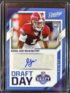 KOOL-AID McKinstry 2024 Panini Prestige RC Draft Day On Card Auto #DDS-KMY Saint - Picture 1 of 2