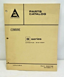 Allis Chalmers Gleaner G Teilekatalog Handbuch SN 17001 Form 9001746 - Bild 1 von 6