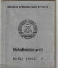 NVA Wehrdienstausweis gedient in 2 Armeen NVA und Bundeswehr 2 Ländern DDR BRD