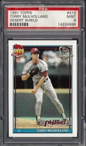 1991 Topps Desert Shield #413 Terry Mulholland PSA 9 Mint 14224998 - Bild 1 von 1