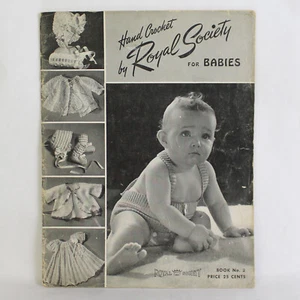 Vintage Hand Crochet For Babies by Royal Society Book No. 2 1943 Pattern Book - Picture 1 of 5