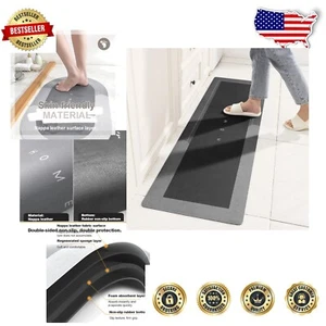Durable Quick-Dry Living Room Mat with Rubber Non-Slip Bottom, 45x150cm - Picture 1 of 9