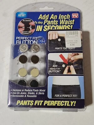 Perfect Fit Button 8-Pack Add A Button To Any Pants New Sealed - Image 1 of 4
