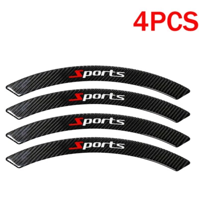 For Car Fender Flares Carbon Fiber Wheel Eyebrow Arch Lips Trim Cover Mud Guards - Image 1 of 4
