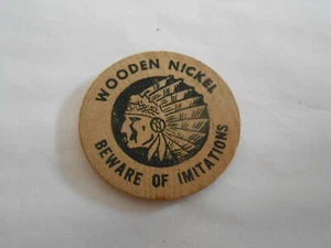  Vintage Indischer Holznickel - MILTON SCHILLER - DISTRICT 27 - Bild 1 von 4