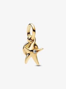 Pandora Moments 14kt. Gold platted Seastar Double Dangle Charm  763892C01 NEU - Bild 1 von 1