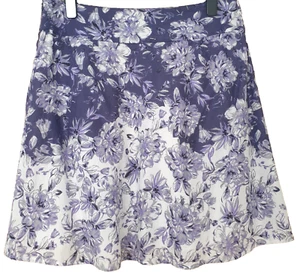 Purple blue mix 100% cotton lined Monsoon skirt small size 18 may suit size 16 - Picture 1 of 4