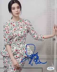 *SEXY* ACTRESS FAN BINGBING SIGNED 8x10 PHOTO #2 X-MEN THE 355 ACOA COA - Picture 1 of 2