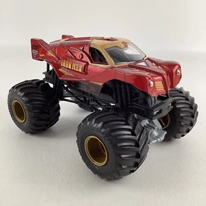 Hot Wheels Monster Jam Marvel Iron Man Diecast Truck Stark 1:24 Large Vehicle - Picture 1 of 7
