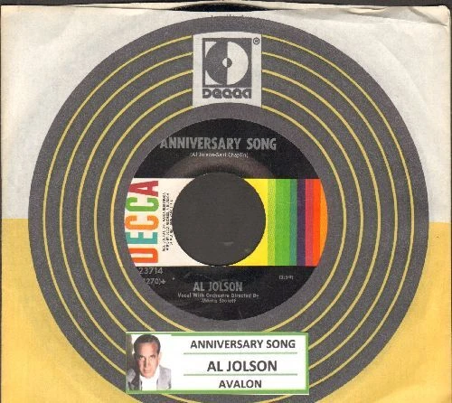 Jolson, Al - Anniversary Song/Avalon Decca 23714 Vinyl 45 rpm Record - Image 1 of 1