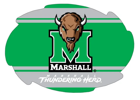 MARSHALL STRIPE SWIRL MAGNET-MARSHALL THUNDERING HERD CAR MAGNET-NEW FOR 2016! Cover