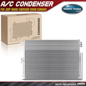 AC Condenser w/ Trans Oil Cooler & Receiver Drier for Jeep Grand Cherokee 11-21 - Picture 1 of 9