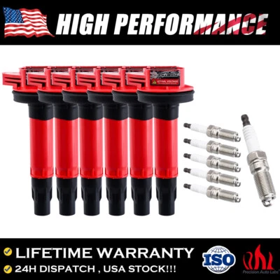 Bobina de encendido y bujía SP-411 para Ford Edge Lincoln Mazda 3,7 L UF553 paquete de 6 Foto 1 de 4