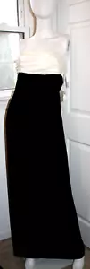 NWT RALPH LAUREN EVENING MAXI DRESS IVORY BLACK INNER CORSET / BUSTIER HOLIDAY 6 - Picture 1 of 7