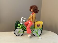 Cycling Cheri Doll With Bike And Picnic Basket By Tomy 1973 Vintage RARE Toy
