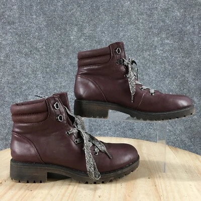 Botas Maurices para mujer 7,5 M Whitney con cordones al tobillo combate marrón imitación cuero Foto 1 de 4