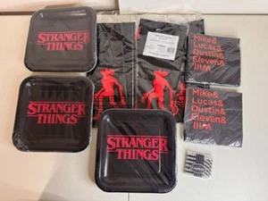 Lot of 9 Items Stranger Things TV Show Birthday Supplies plates napkins candles - Picture 1 of 8
