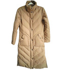 Toffee Down Puffer Long Trench Coat Small