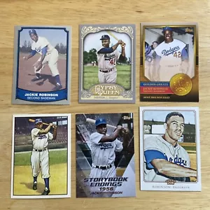 6 Baseball Card Lot Jackie Robinson Dodgers Topps Inserts GQ 206 Etc - Picture 1 of 1