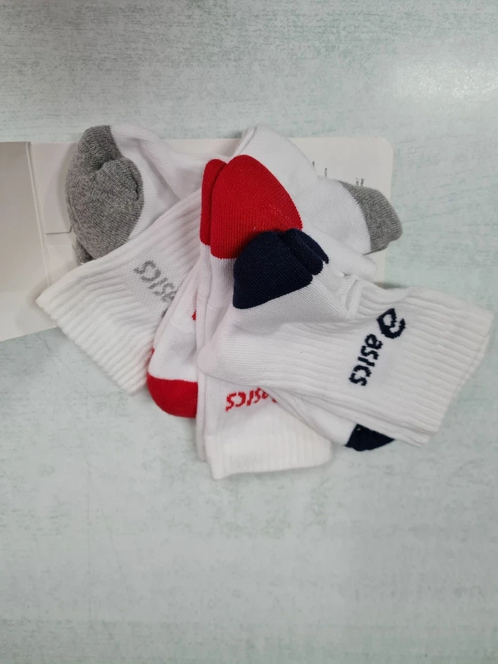 Asics Calze 3PPK Crew Socks (3 paia), Unisex -Art. 321744-0187(Bianco Color Mix) - Imagen 1 de 2