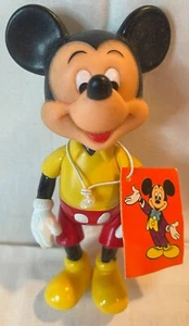 VINTAGE 5 1/2" MICKEY MOUSE RUBBER / PLASTIC FIGURE DISNEYLAND BRANDED - NWT - Picture 1 of 3