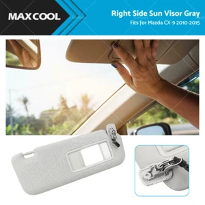 RH Right Side Sun Visor Sunvisor Sunshade Mirror For Mazda CX-9 2010-2015 Gray - Picture 1 of 9