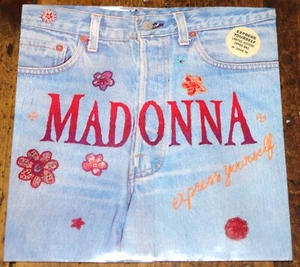 MADONNA EXPRESS YOURSELF UK ZIPPER 7" FACTORY SEALED TIGHT WAVY MINT W/ STICKER - Picture 1 of 4