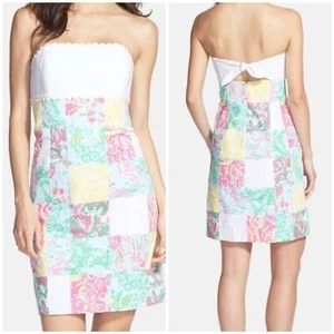 Lilly Pulitzer Franco Patchwork Dress Size 4 Cotton Colorful Bright Print - Picture 1 of 9