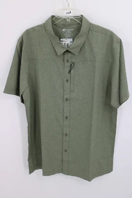 Camisa Costa Grande Con Botones Verde Oliva Manga Corta Nueva Con Etiquetas Foto 1 de 4