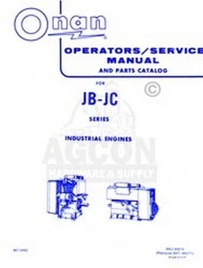 Manual de servicio de piezas para operadores industriales ONAN JB - JC - Imagen 1 de 1