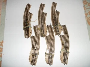 6 x MÄRKLIN - M - BOGENWEICHEN - MODELL 5141/5142 - links+rechts - gebraucht/gut - Bild 1 von 9