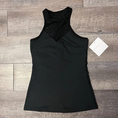 Camiseta sin mangas Beyond Yoga XS negra cuello alto malla Foto 1 de 4