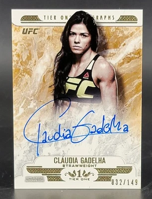 2017 Topps UFC Knockout Tier One Autographs #T1A-CG Claudia Gadelha 32/149 - Image 1 of 4