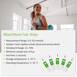 Strisce Test Chetoni Sangue 1box=30pz - Foto 1 di 2