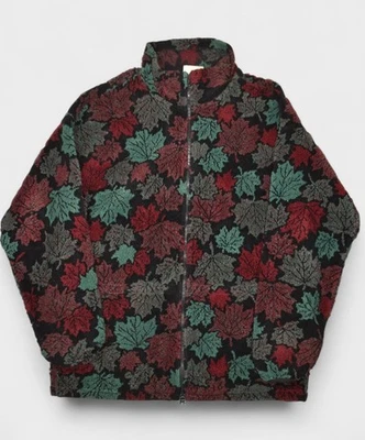 Винтажный Cabelas куртка женщин большой флис полный молнии лист осени печати шерпа - Изображение 1 из 4