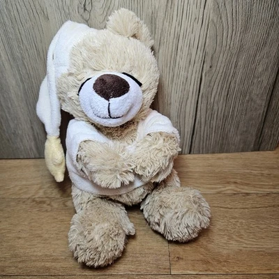 Card Factory Bedtime Bear Teddy Soft Toy Plush Cuddles Collection Star Hat - Image 1 of 4