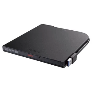 BUFFALO USB3.2 (Gen1) Compatible Portable DVD Drive Writing Software Included Bl - Picture 1 of 6