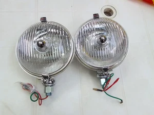 Lucas New Chrome Fog Lights Mini MG Rolls Royce Jaguar Austin - Picture 1 of 14